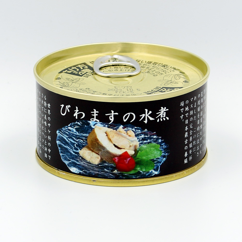 びわますの水煮缶詰
