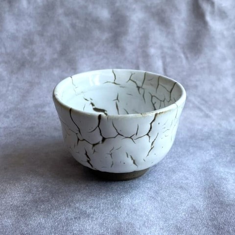 【龍爪梅花皮】ぐい呑み 白 和（なごみ）